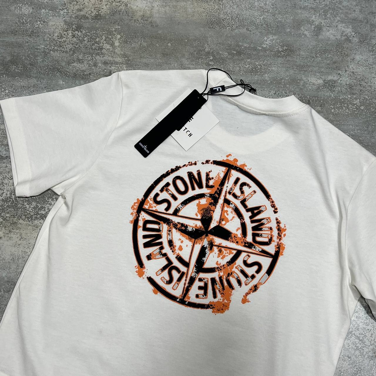 Stone Island Compass-print Cotton Jersey T-Shirts in 2 Colors UK Reps AAA Quality