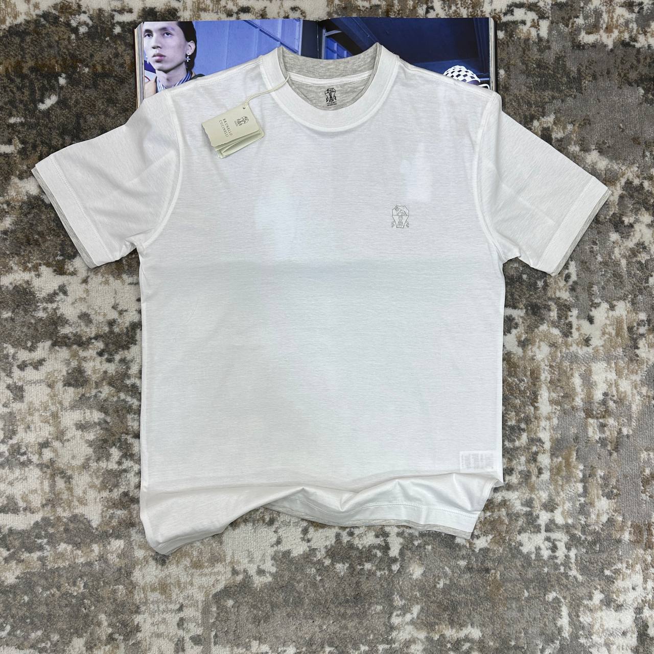 Brunello Cucinelli Short Sleeve Logo T-Shirt in Multiple Colors Mens Best Sale UK Reps AAA Quality