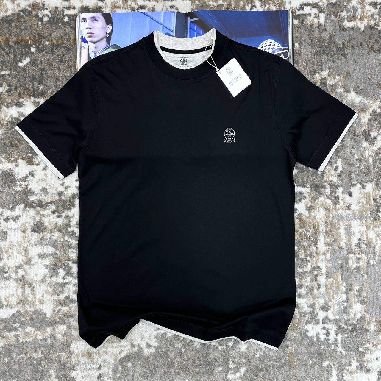 Brunello Cucinelli Short Sleeve Logo T-Shirt in Multiple Colors Mens Best Sale UK Reps AAA Quality