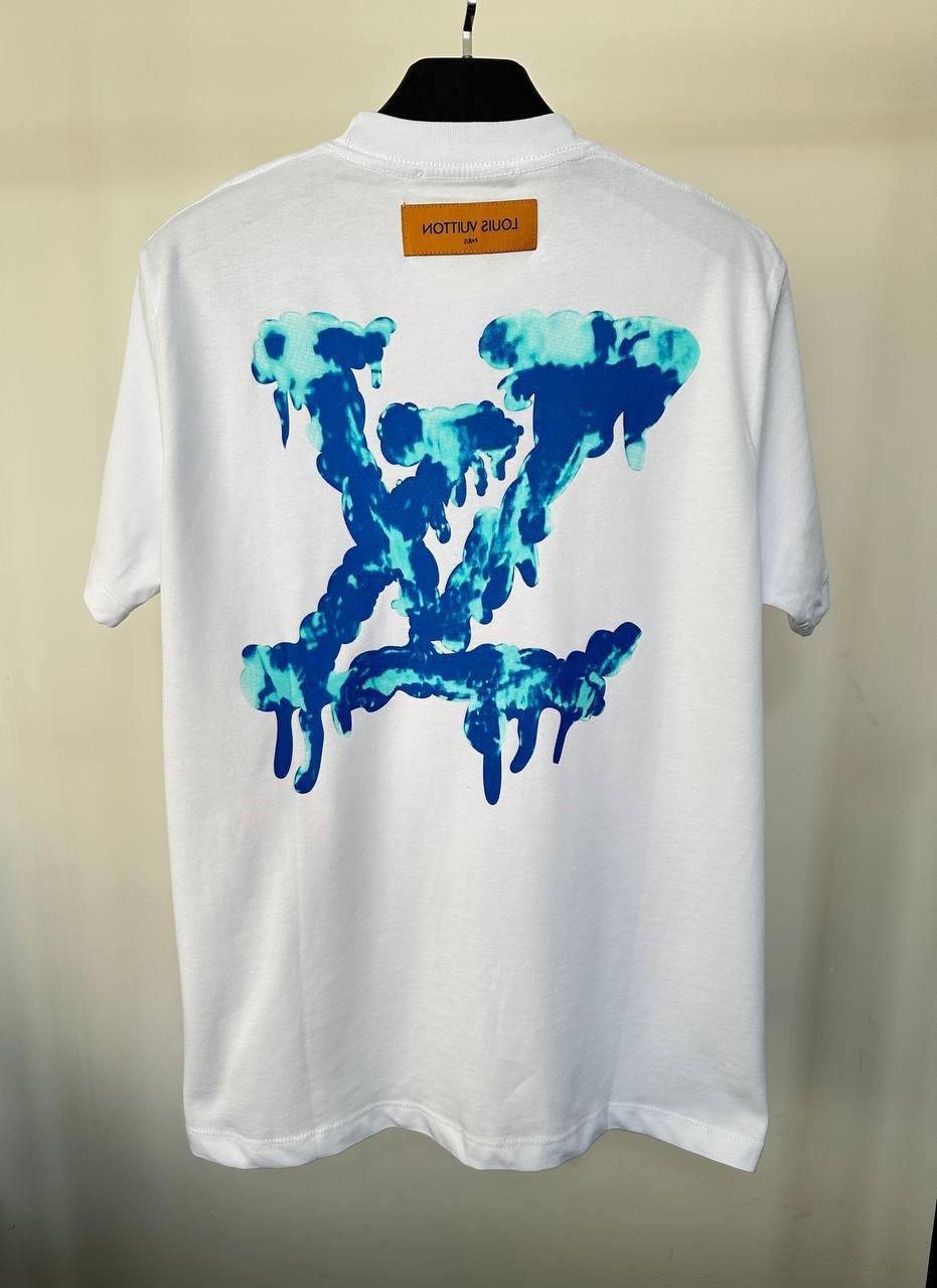 Louis Vuitton Acrylic Logo T-Shirt Mens in 2 Colors Best Sale UK Reps AAA Quality