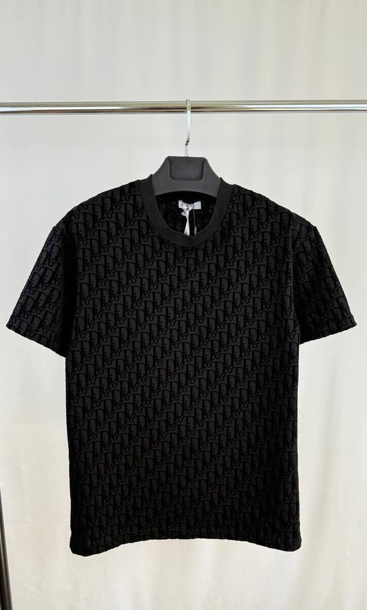 Christian Dior Oblique Relaxed Cotton T-Shirts Mens in Black Color Best Sale UK Reps AAA Quality