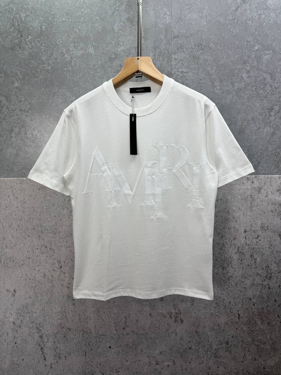 Amiri Staggered Logo Cotton T-Shirts Mens in Multiple Colors Best Sale UK Reps AAA Quality