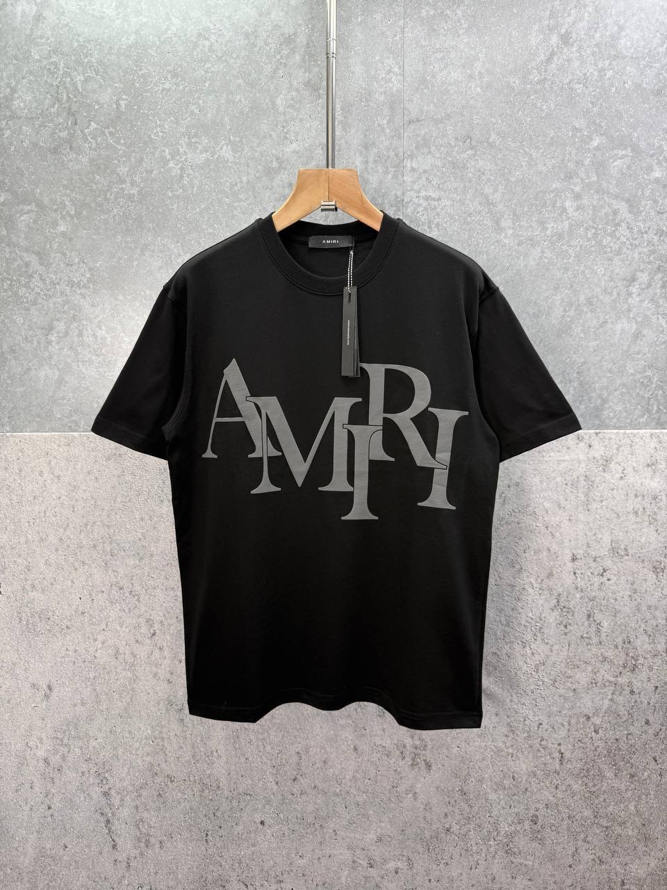 Amiri Staggered Logo Cotton T-Shirts Mens in Multiple Colors Best Sale UK Reps AAA Quality
