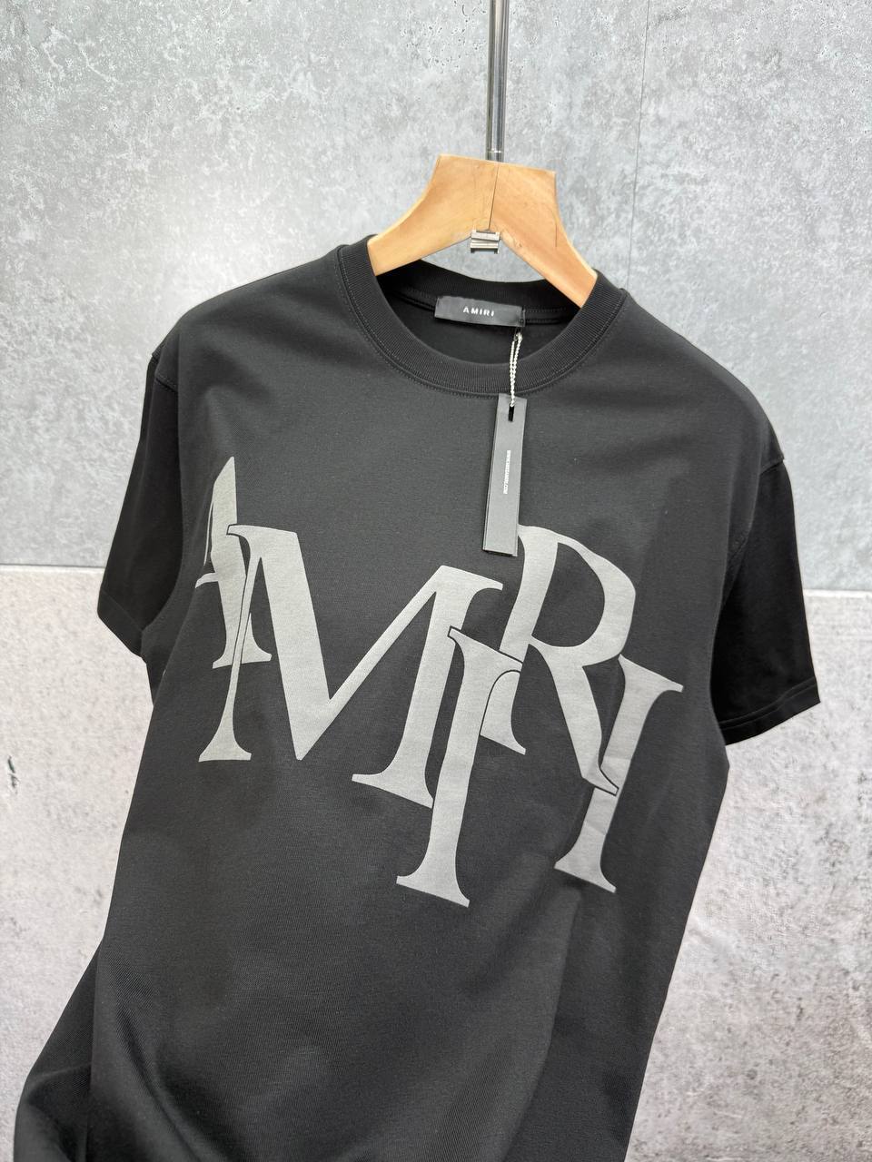 Amiri Staggered Logo Cotton T-Shirts Mens in Multiple Colors Best Sale UK Reps AAA Quality
