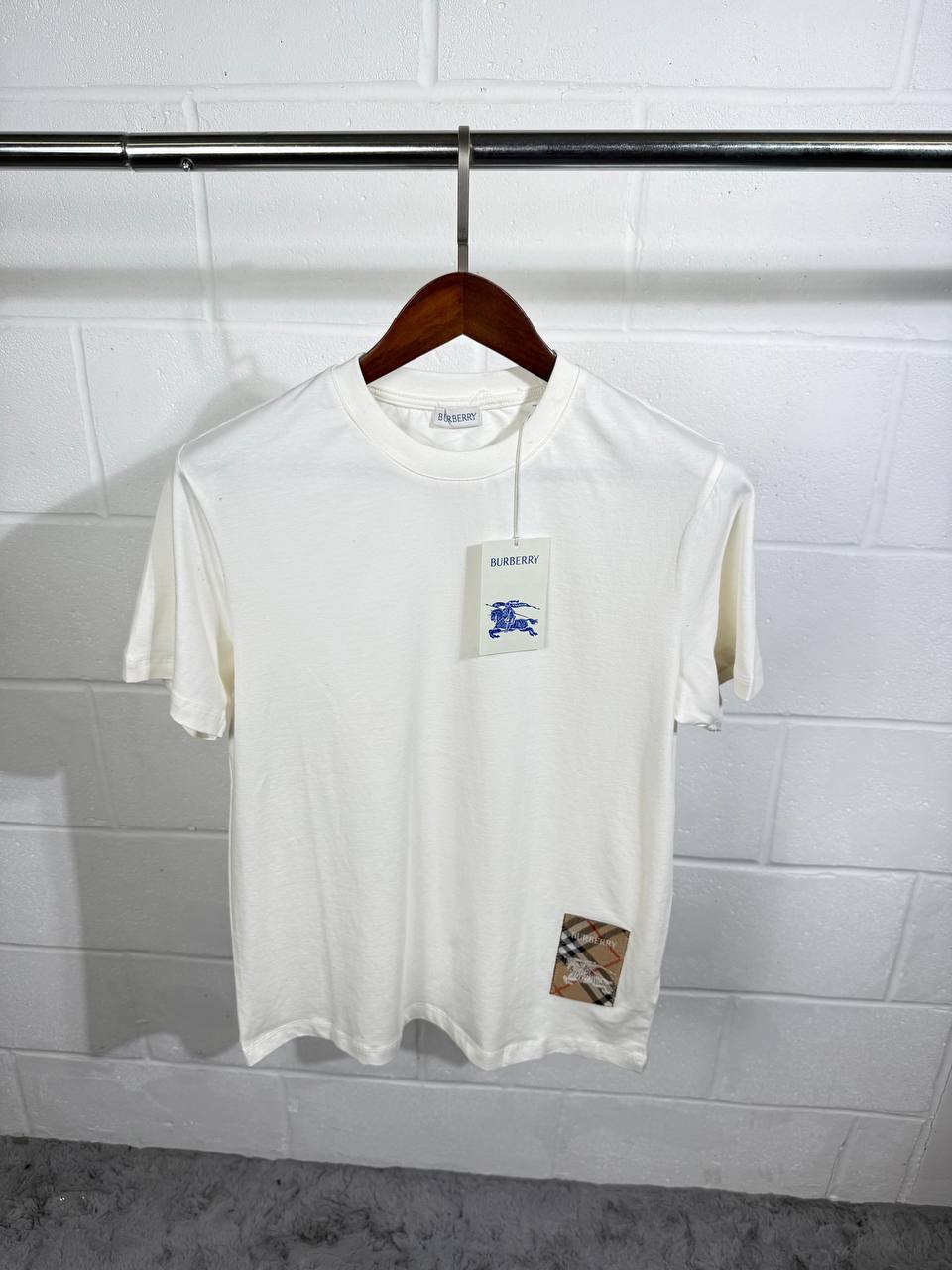 Burberry Check Label Cotton T-shirt & Shorts Set in Multiple Colors Mens Best Sale UK Reps AAA Quality