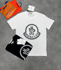 Moncler Overlapping Logo Print Short Sleeves T-Shirts in 2 Colors Mens UK Reps AAA Quality