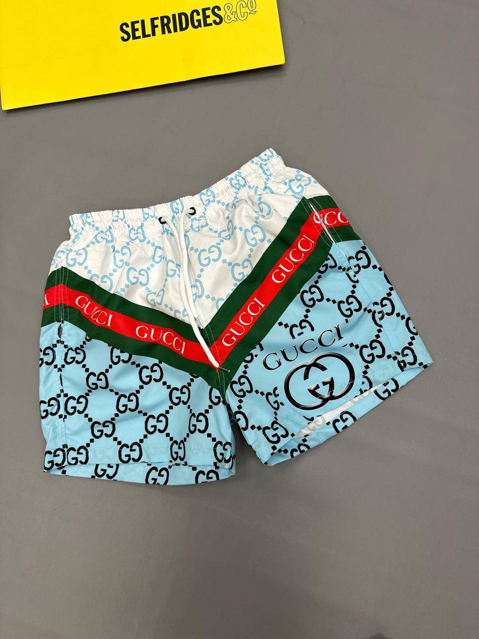 Gucci Monogram Colorblock Shorts Mens UK Reps AAA Quality