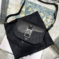 Christian Dior Mini Saddle Messenger Bags with Flap Mens Bag Black UK Reps AAA Quality