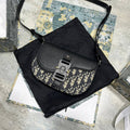 Christian Dior Mini Saddle Messenger Bags with Flap Mens Bag Beige and Black UK Reps AAA Quality