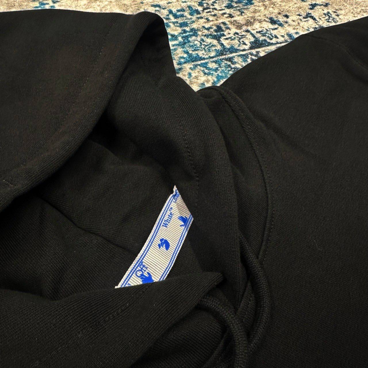 Off-White Link Arrows Slim Fit Hoodie Mens in Black Color UK Reps AAA Quality