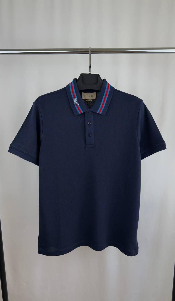 Gucci Interlocking GG Logo Polo Shirts Mens in 2 Colors UK Reps AAA Quality