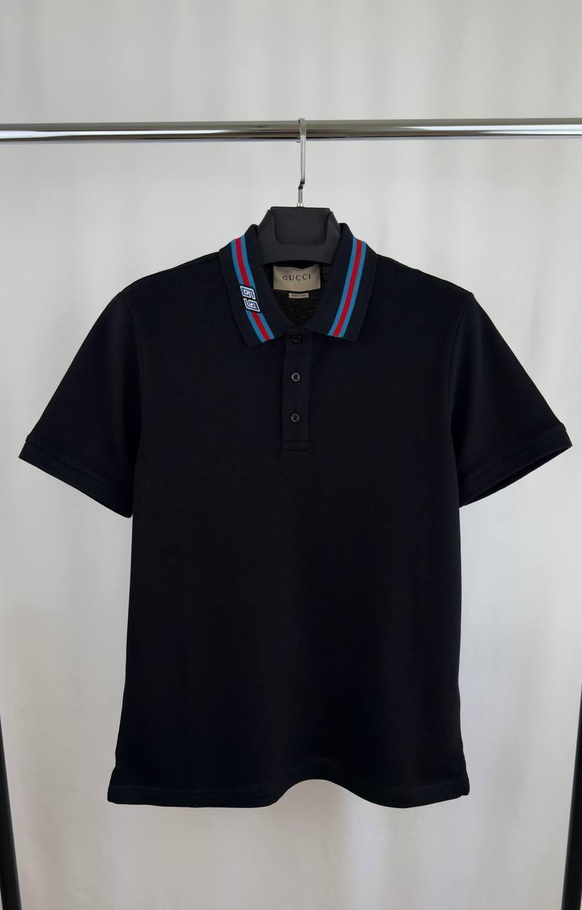 Gucci Interlocking GG Logo Polo Shirts Mens in 2 Colors UK Reps AAA Quality