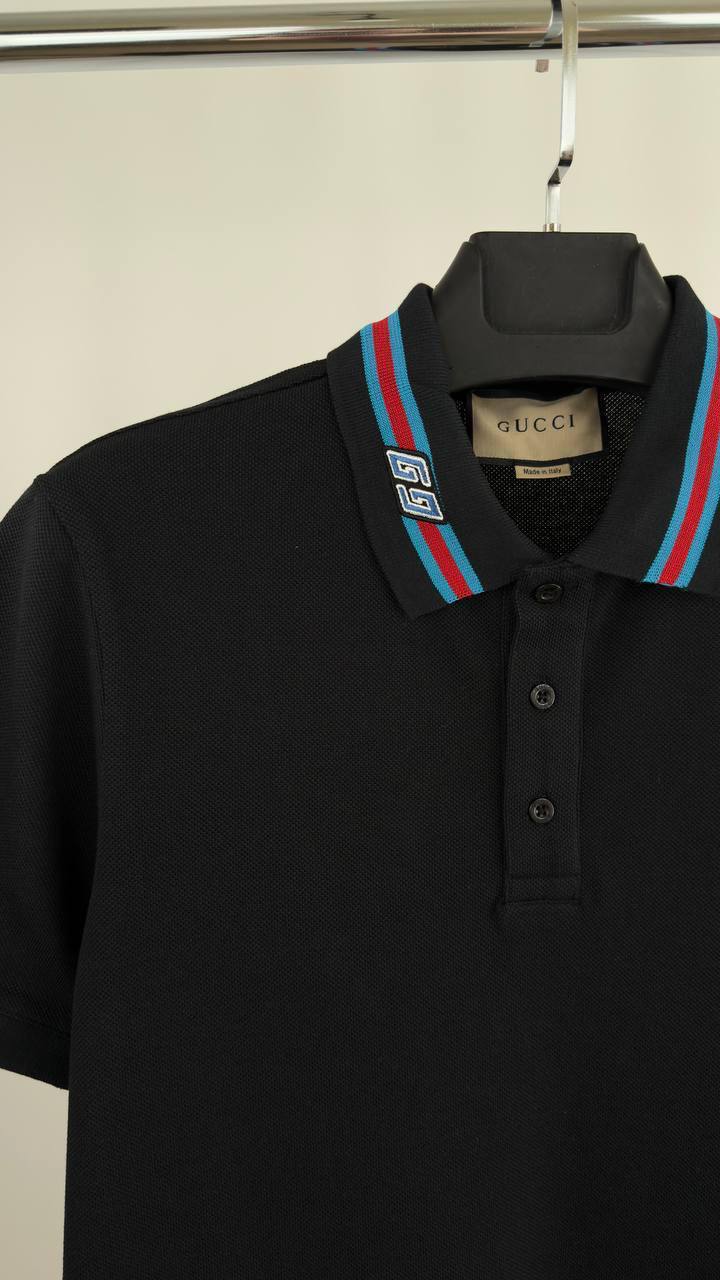 Gucci Interlocking GG Logo Polo Shirts Mens in 2 Colors UK Reps AAA Quality