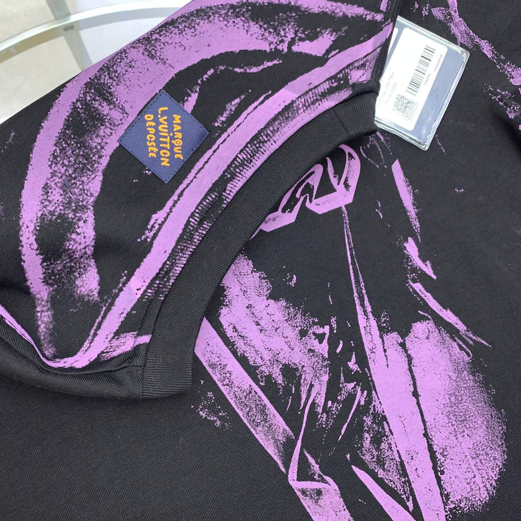 Louis Vuitton Overprinted T-Shirt in 2 Colors UK Reps AAA Quality