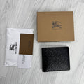 Burberry BB Premium Quality Monogram Leather Wallet in Black Mens UK Reps AAA Quality