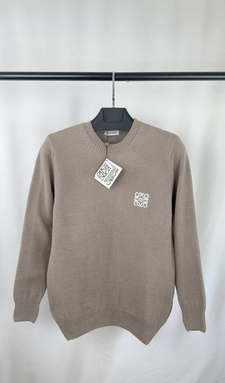 Loewe Anagram Chest Logo Round Neck Mens Jumpers in 2 Colors Best Sale UK Reps AAA Quality