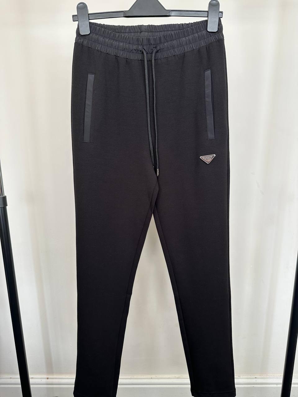 Prada Logo Zip-Closure Mens Tracksuits in Black Color Best Sale UK Reps AAA Quality
