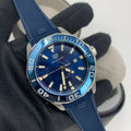 Tag Heuer Aquaracer Blue Dial & Blue Rubber Strap Mens Watches Best Sale UK Reps AAA Quality