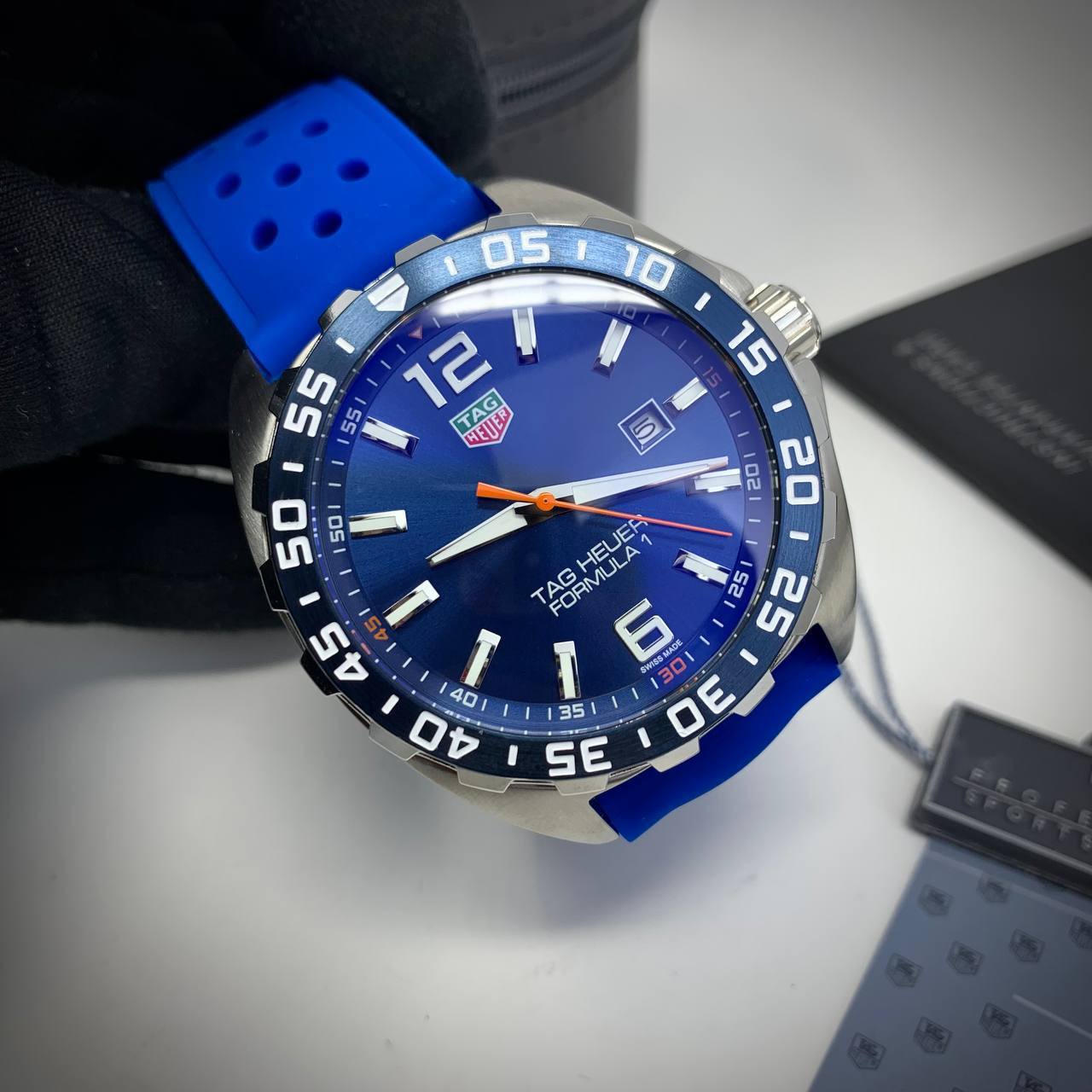 Tag Heuer Formula 1 Blue Dial & Blue Rubber Strap Mens Watches Best Sale UK Reps AAA Quality