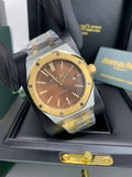 Audemars Piguet Royal Oak Two-Tone Brown Dial Men's Watch Fashion UK Reps Fakes Best Sale