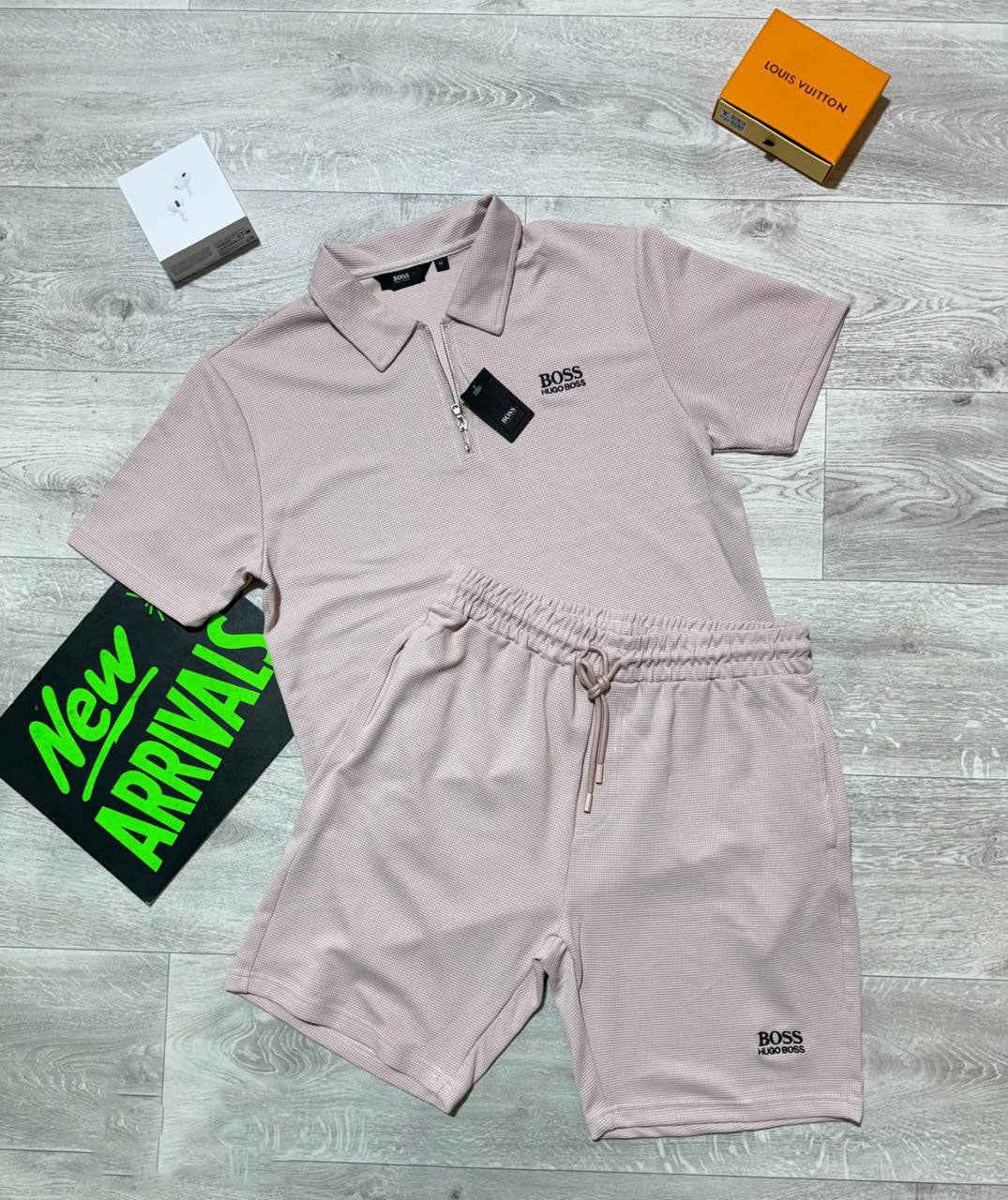 Hugo Boss Men's Quarter-Zip Polo Shirts & Shorts in Multiple Colors UK Reps AAA Quality