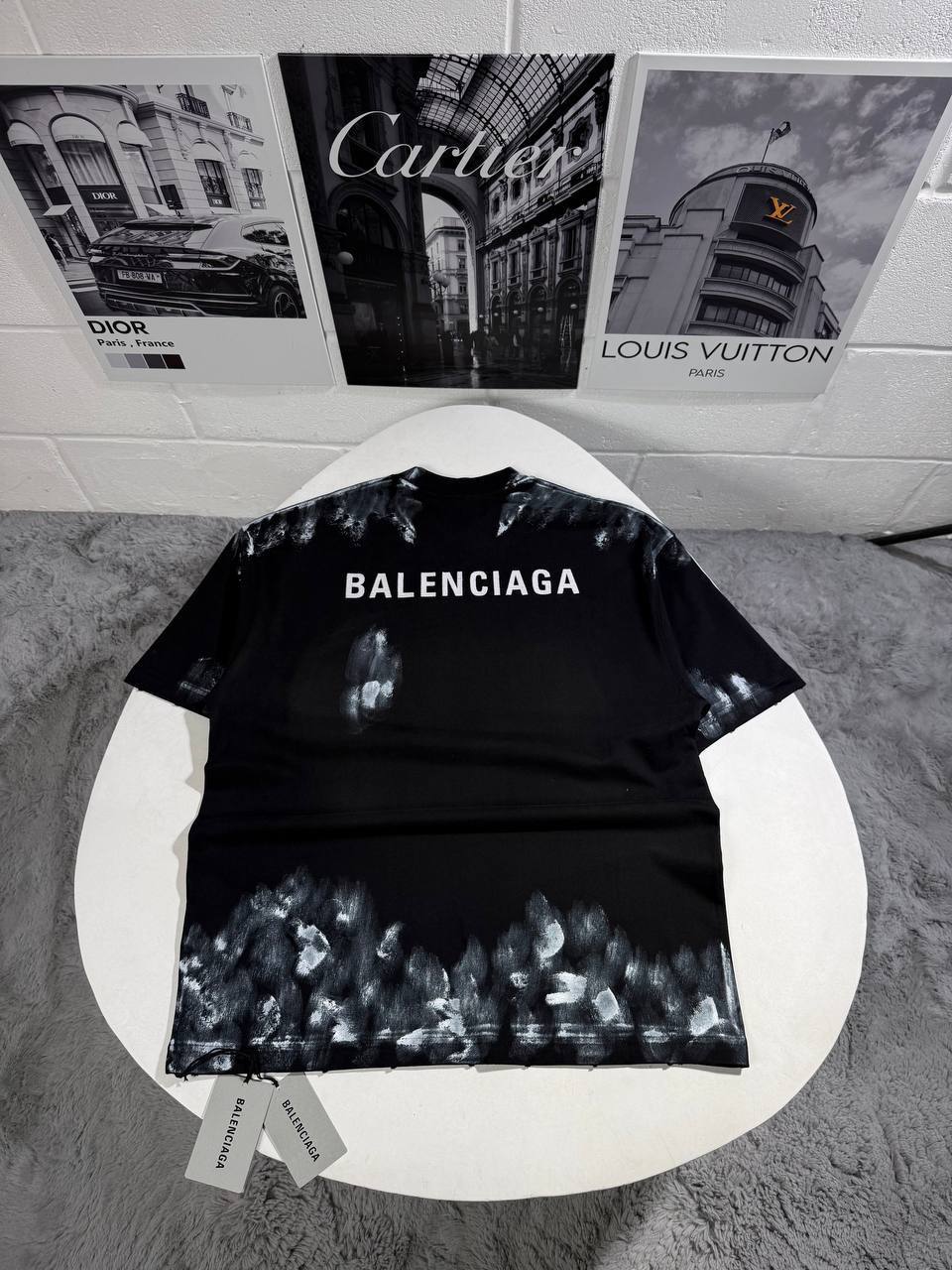 Balenciaga Paint Vintage Jersey T-Shirts in 2 Colors Mens UK Reps AAA Quality