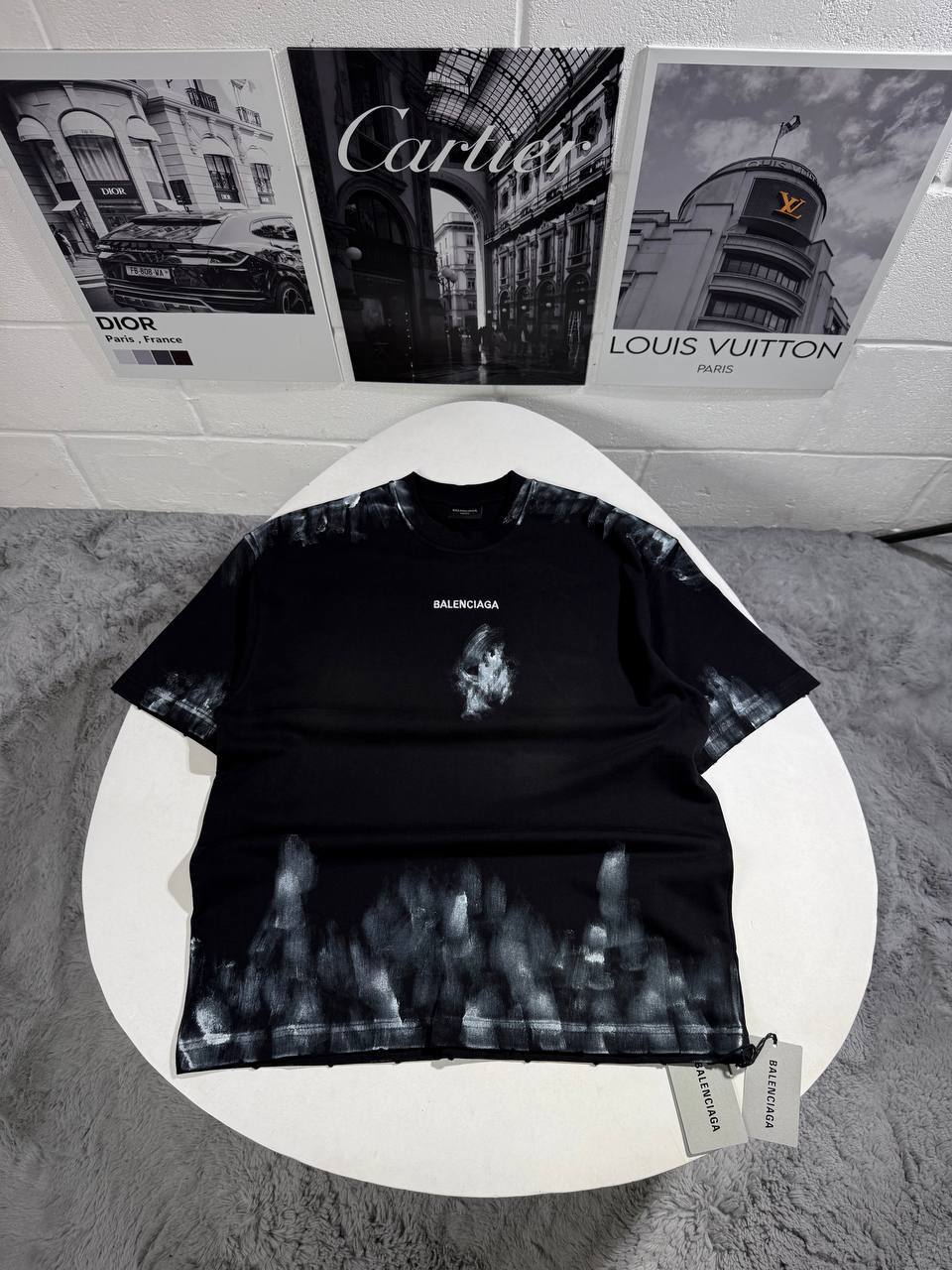 Balenciaga Paint Vintage Jersey T-Shirts in 2 Colors Mens UK Reps AAA Quality