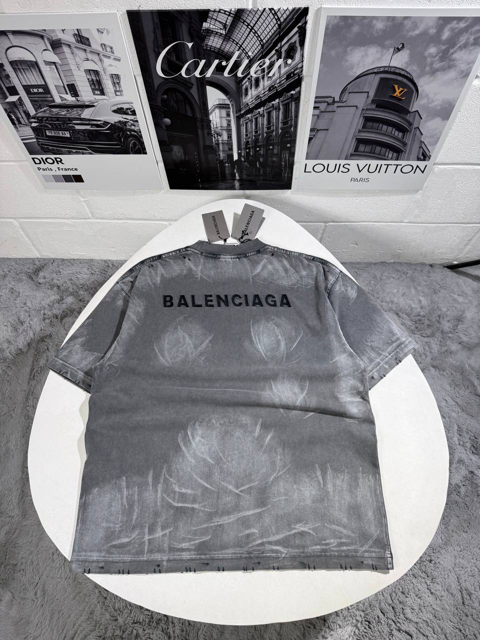 Balenciaga Paint Vintage Jersey T-Shirts in 2 Colors Mens UK Reps AAA Quality
