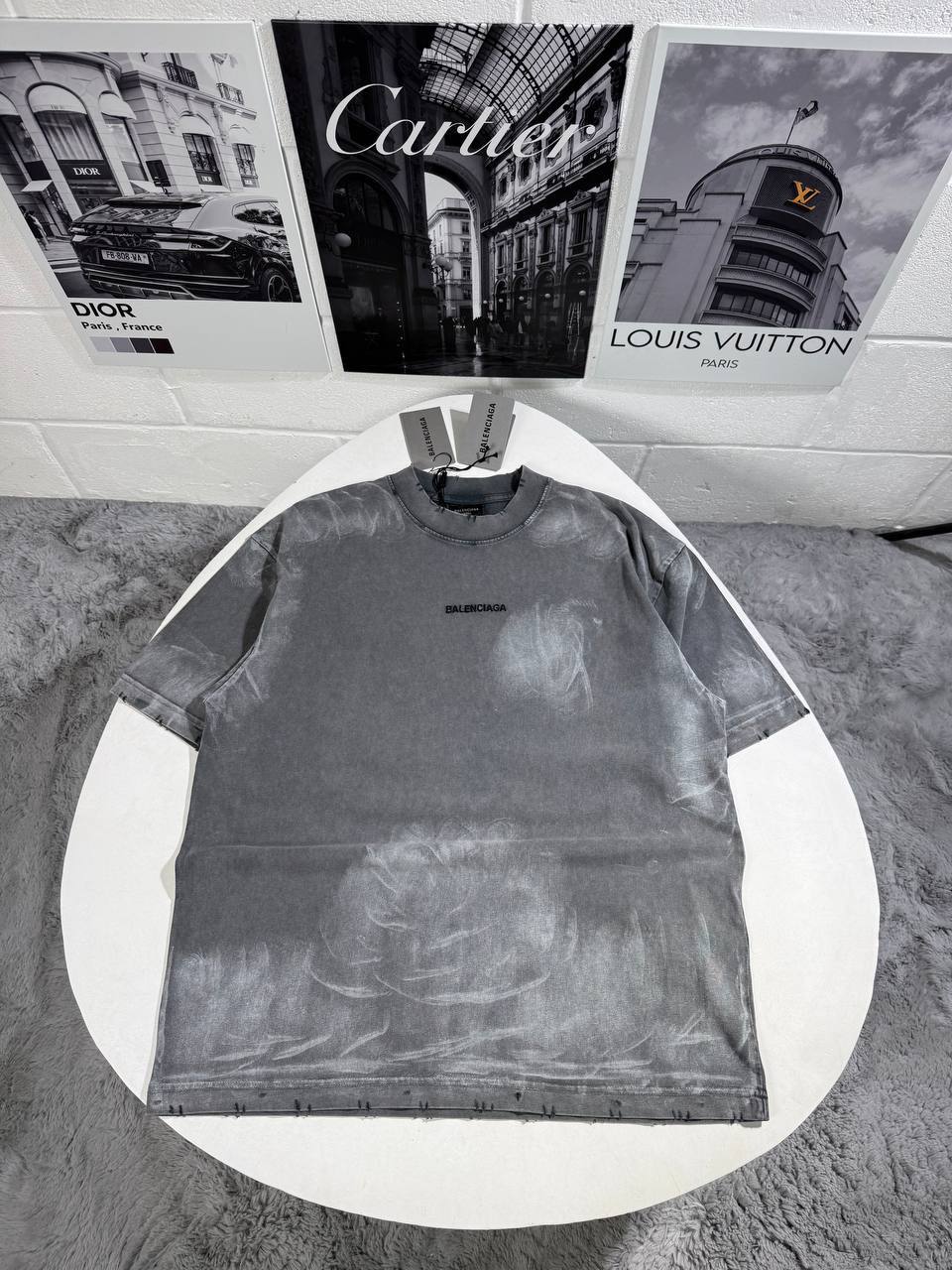 Balenciaga Paint Vintage Jersey T-Shirts in 2 Colors Mens UK Reps AAA Quality