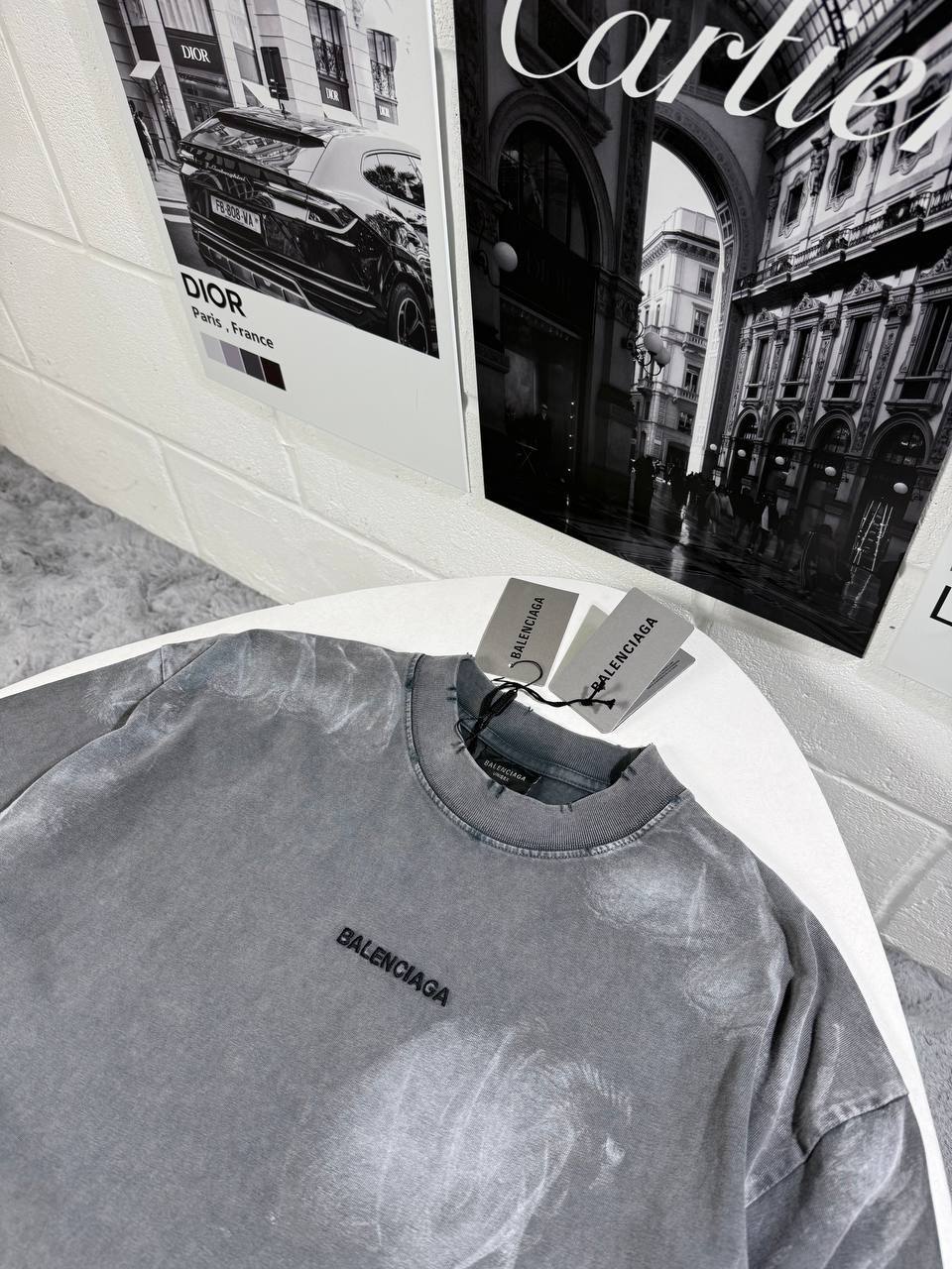 Balenciaga Paint Vintage Jersey T-Shirts in 2 Colors Mens UK Reps AAA Quality