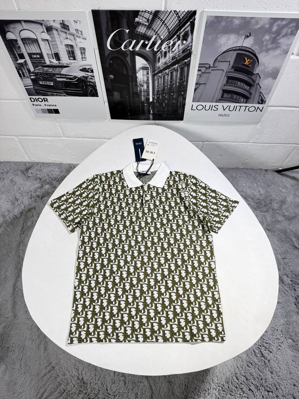 Dior Jacquard Short-Sleeve Polo Shirts Kids UK Reps AAA Quality