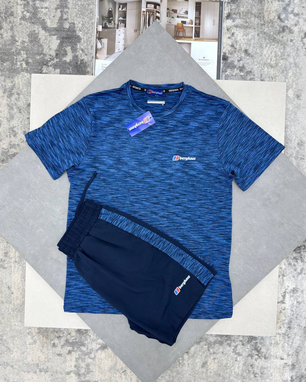 Berghaus Men's Tech Sportswear Co-ord T-Shirt & Shorts Set UK Reps AAA Quality