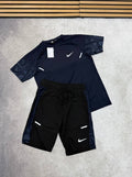 Nike Activewear Navy & Black T-Shirt & Shorts Set Men's UK Reps AAA Quality