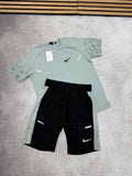Nike Activewear Mint Green & Black T-Shirt & Shorts Set Men's UK Reps AAA Quality