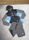 Montirex Men's 3-Piece Trail Tracksuit Set Slate Grey, Charcoal & Sky Blue Mens UK Reps AAA Quality