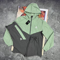 Montirex Two-Tone Technical Sage Mint & Charcoal Grey Tracksuit Mens UK Reps AAA Quality