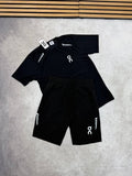 On Cloud Running Black T-Shirts & Shorts Mens UK Reps AAA Quality