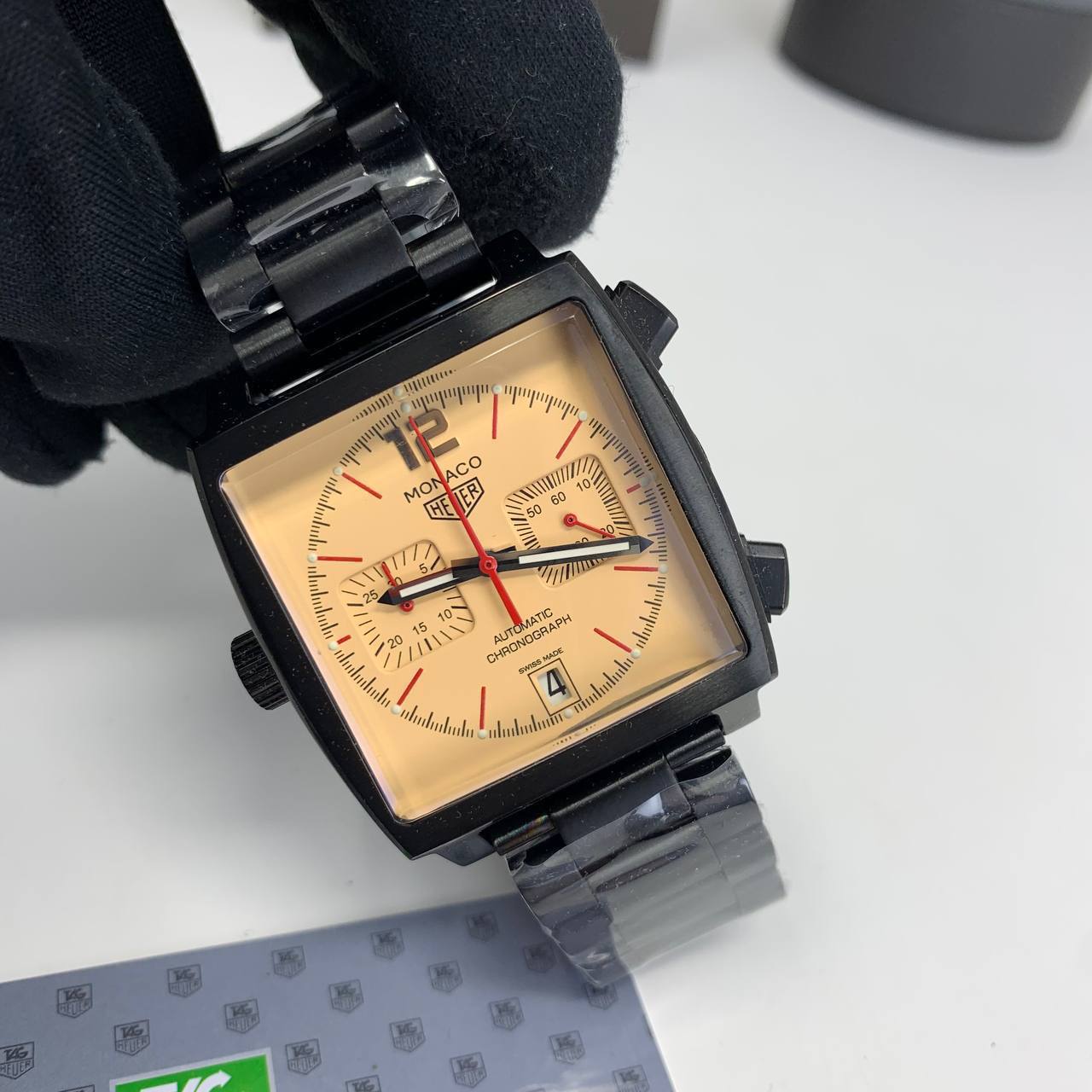 Tag Heuer Monaco Opaline Beige Dial Mens Watches UK Reps AAA Quality