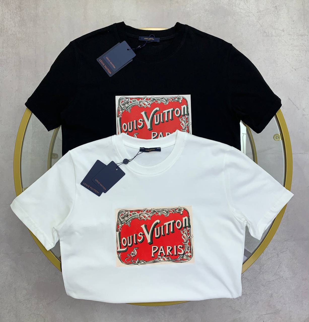 Louis Vuitton 24SS Logo Print Cotton T-Shirt UK Reps AAA Quality