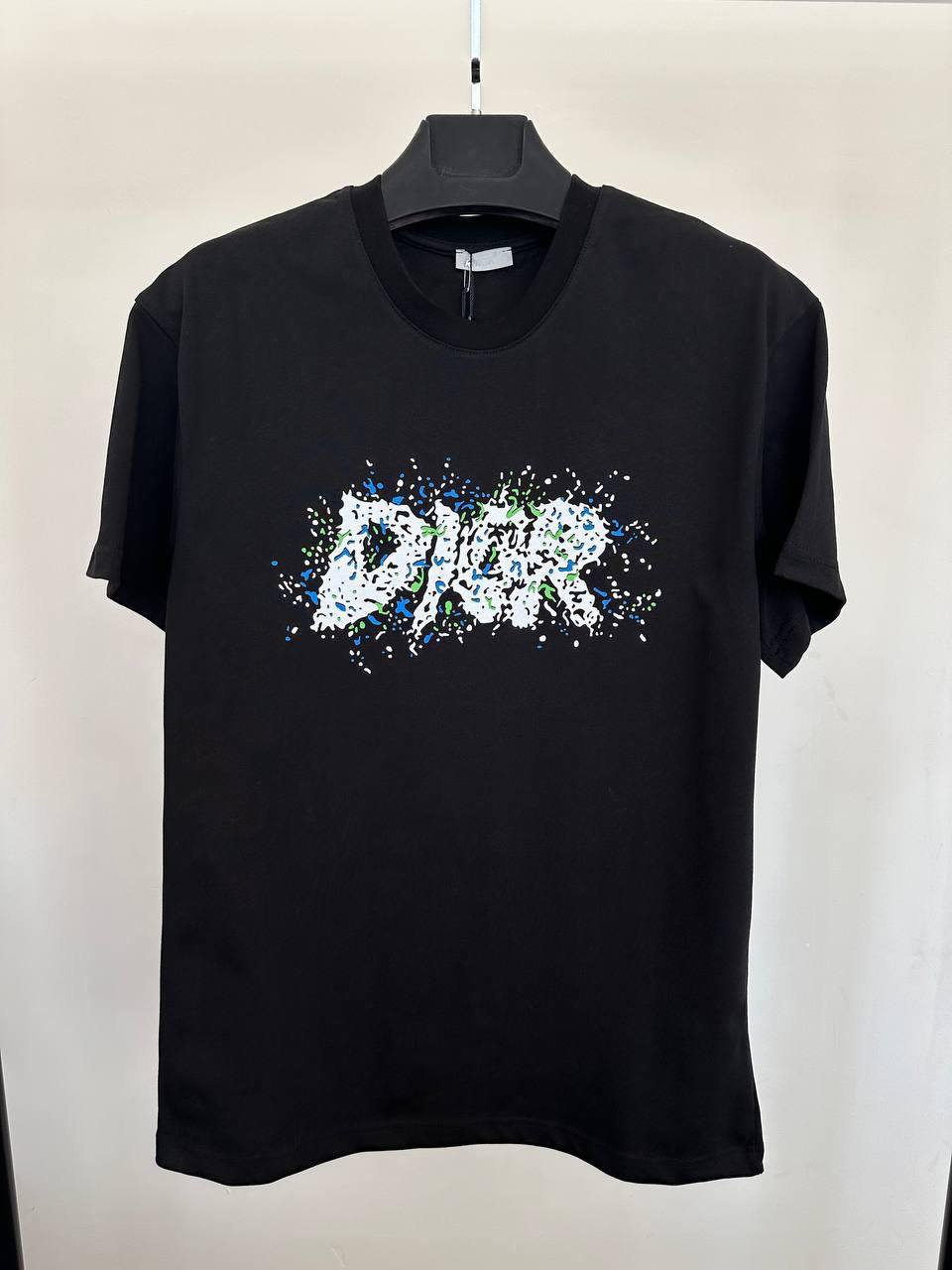 Christian Dior Paint Graphic Print T-Shirts Mens in 2 Colors Best Sale UK Reps AAA Quality