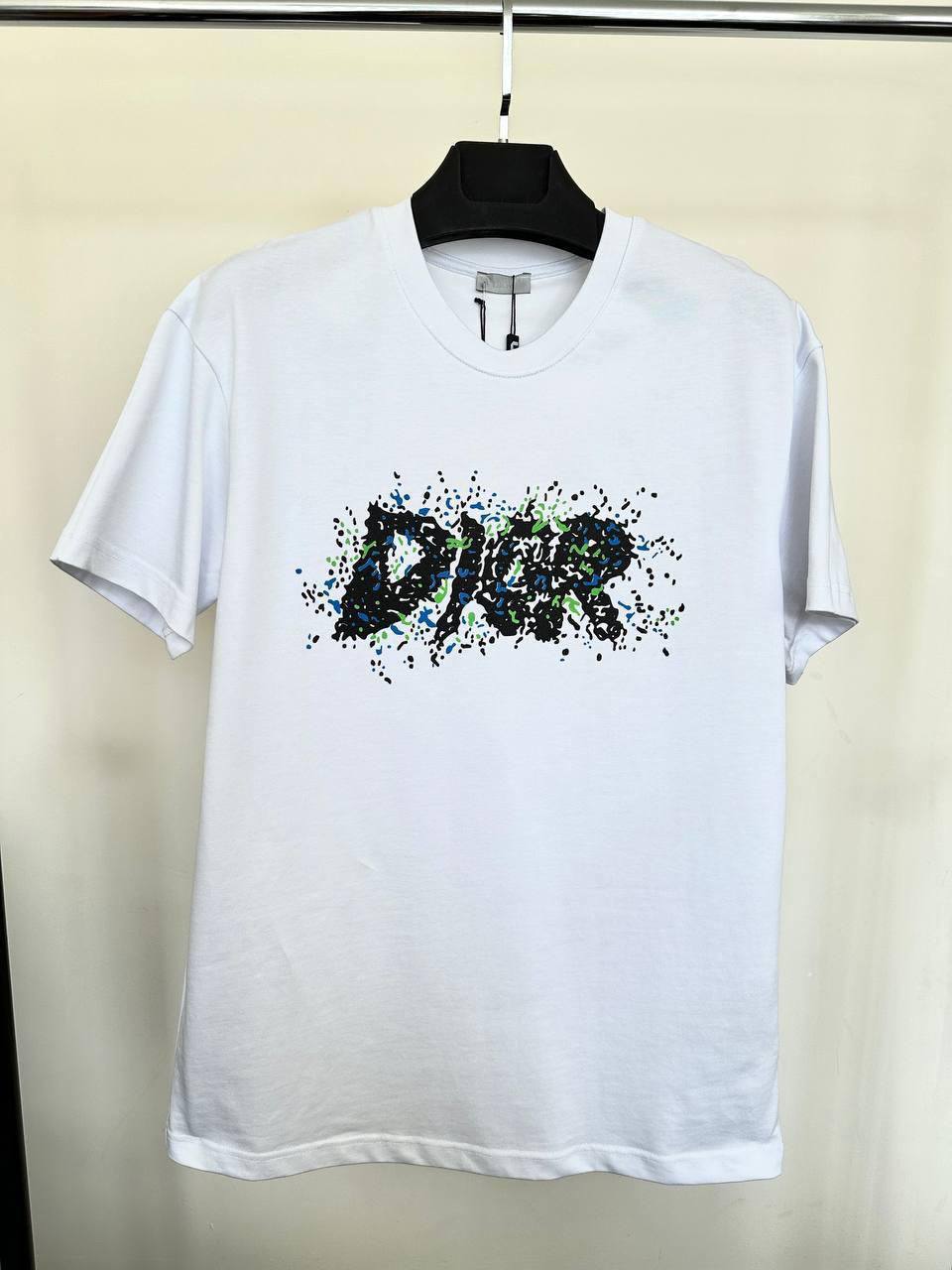 Christian Dior Paint Graphic Print T-Shirts Mens in 2 Colors Best Sale UK Reps AAA Quality