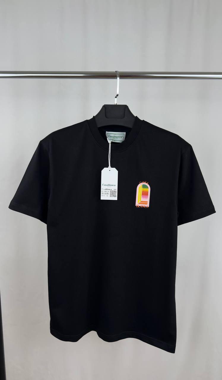 Casablanca Gradient Arch Logo T-Shirt Mens in Black Color Best Sale UK Reps AAA Quality