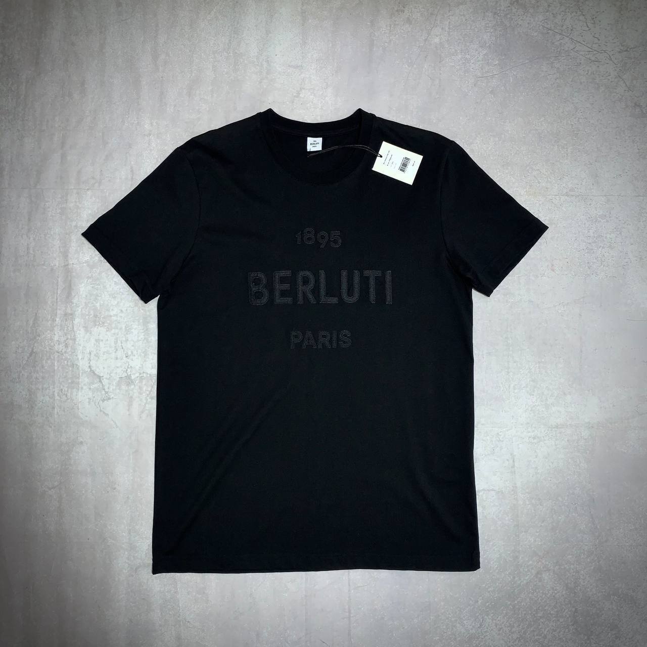 Berluti Logo Crewneck T-Shirt Mens in 2 Colors Best Sale UK Reps AAA Quality