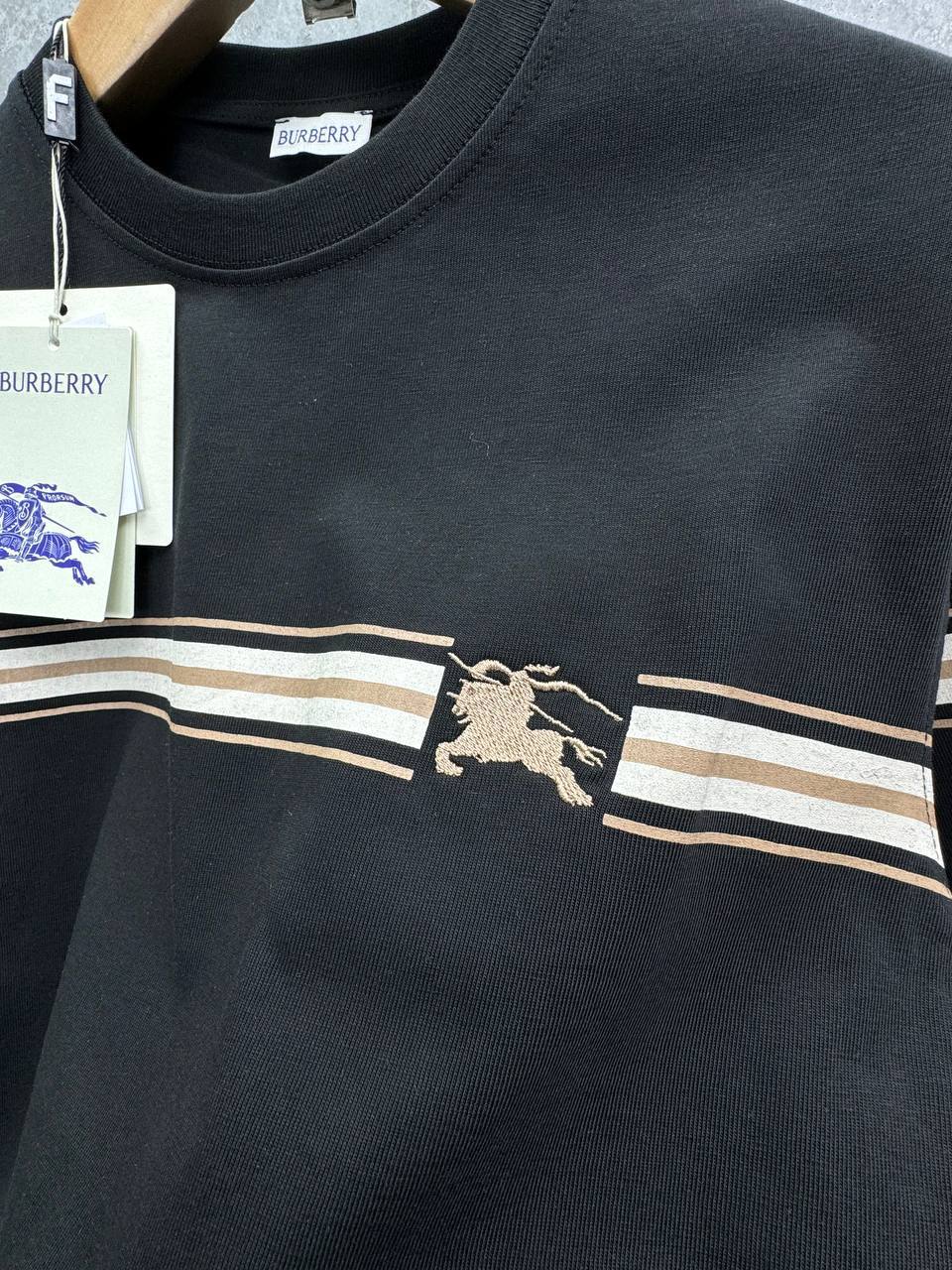 Burberry Striped Cotton Men's T-Shirts in 2 Colors First Copy Best Sale UK Reps