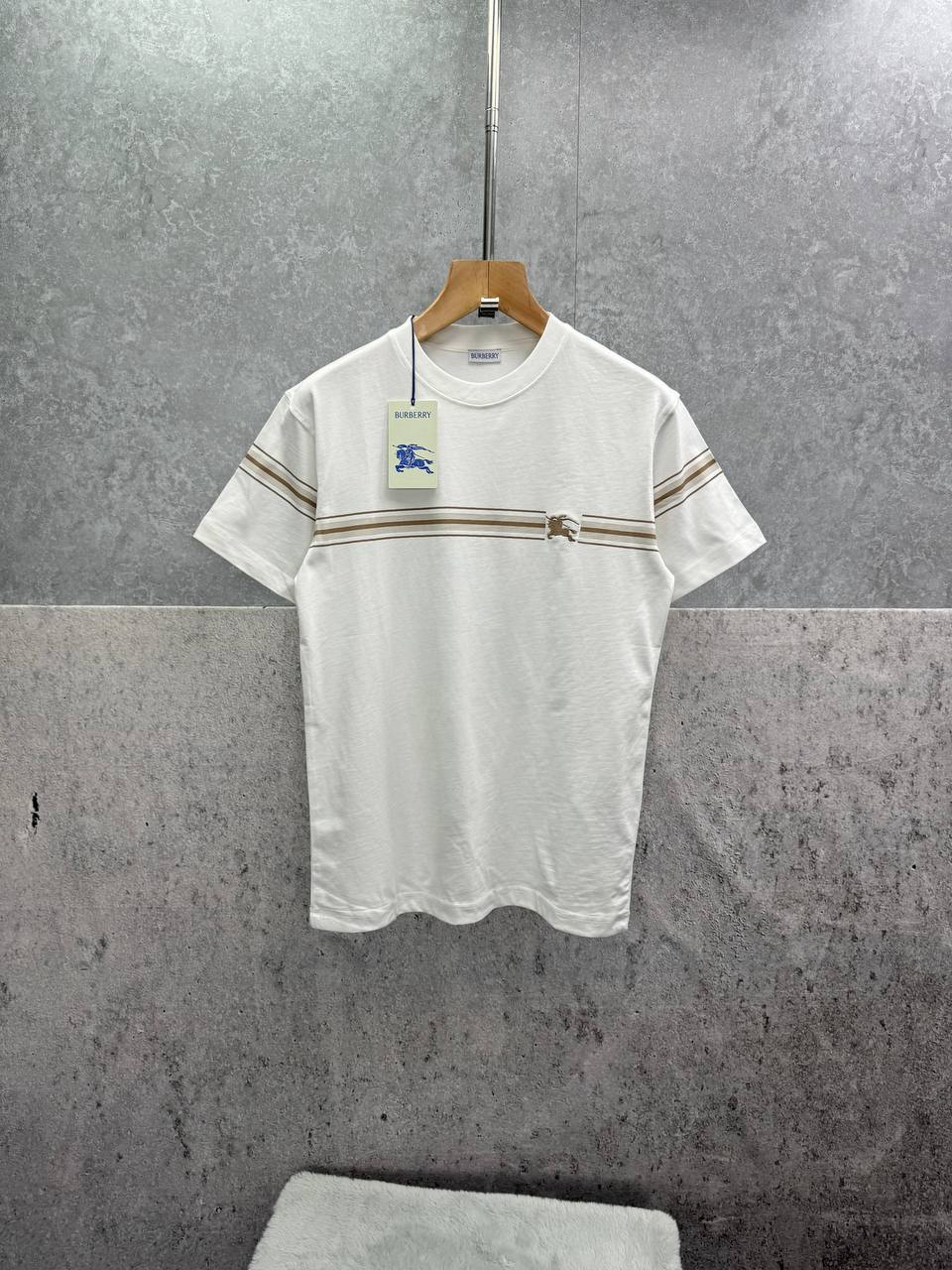 Burberry Striped Cotton Men's T-Shirts in 2 Colors First Copy Best Sale UK Reps