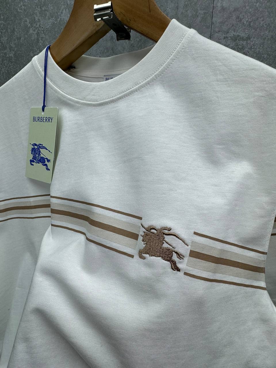 Burberry Striped Cotton Men's T-Shirts in 2 Colors First Copy Best Sale UK Reps
