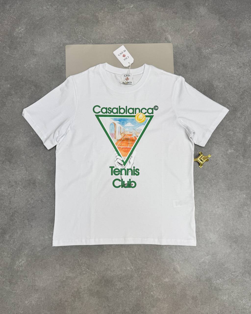Casablanca Tennis Club Mens T-Shirts in 2 Colors UK Reps AAA Quality