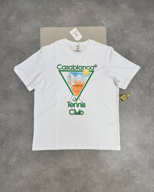Casablanca Tennis Club Mens T-Shirts in 2 Colors UK Reps AAA Quality