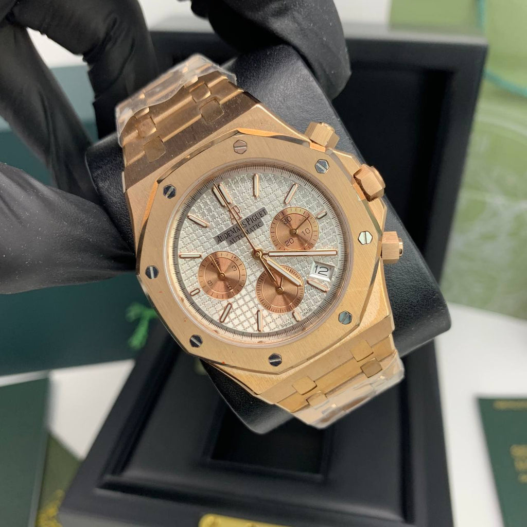 Audemars Piguet Royal Oak Rose Gold Silver Dial  Mens Watch Best Sale UK Reps