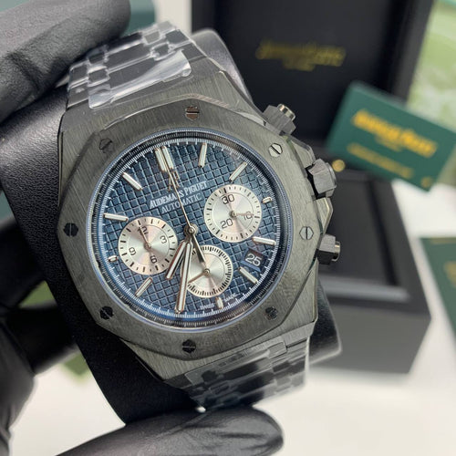 Audemars Piguet Royal Oak Blue Dial Black Watch Mens Watch Best Sale UK Reps